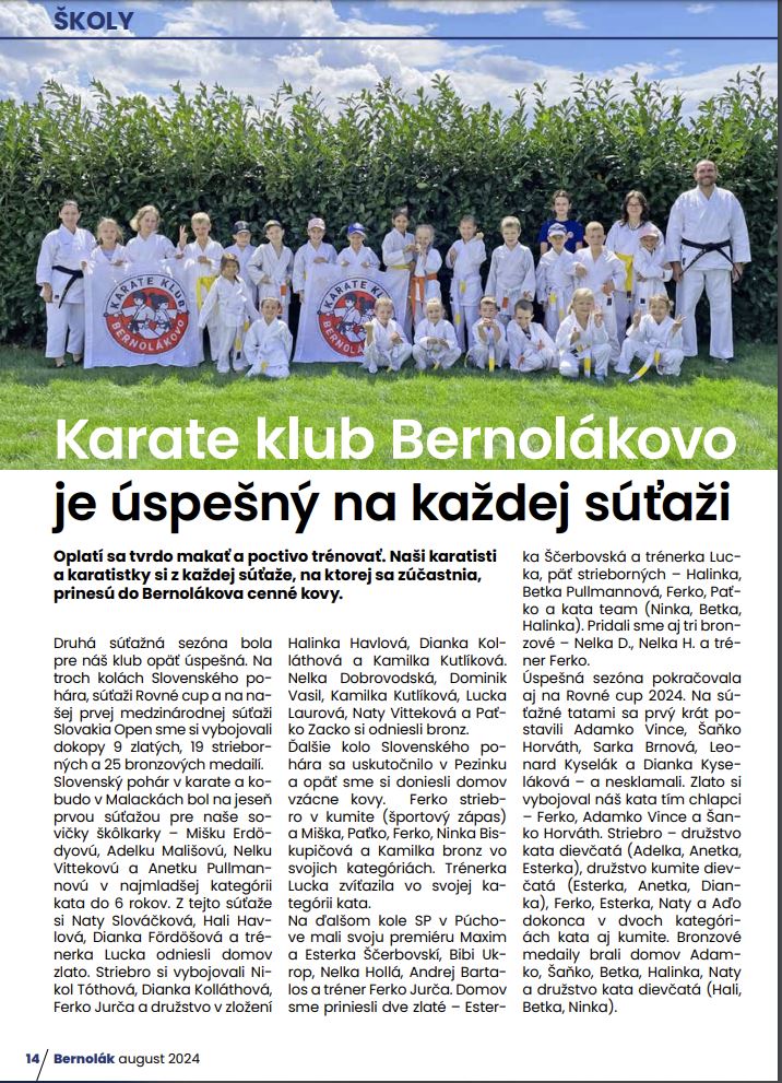 bernolak karate klub